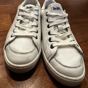 Womens  Coach Sneakers white leather size 8